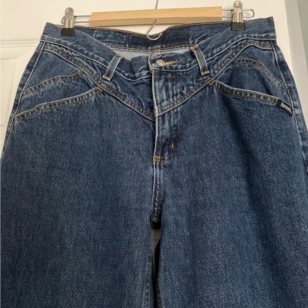 Vintage Rockie Mountain Women's Boot Cut Jeans in Deep Blue